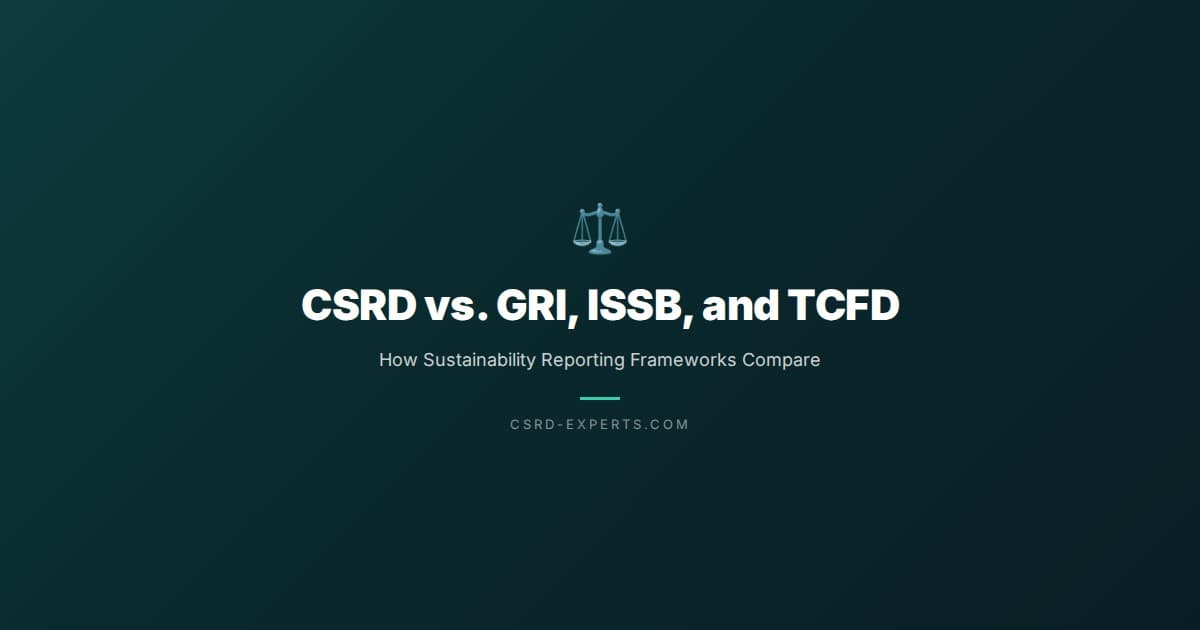 CSRD vs. GRI, ISSB, and TCFD: How Sustainability Reporting Frameworks Compare